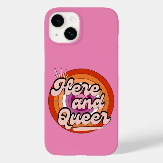 Lesbische Flagge: LGBTQ - Hier und Que Case-Mate iPhone Hülle (Rückseite)