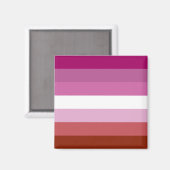 Lesbische Flagge Magnet (Vorderseite/Rückseite)