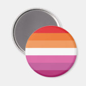Lesbische Flagge Magnet (Vorderseite/Rückseite)