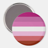 Lesbische Flagge Magnet (Vorderseite/Rückseite)