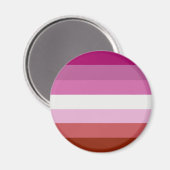 Lesbische Flagge Magnet (Vorderseite/Rückseite)