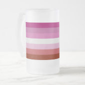 Lesbische Flagge Mattglas Bierglas (Vorderseite Links)