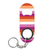 Lesbische Flagge Mini Flaschenöffner (Vorderseite)