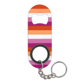 Lesbische Flagge Mini Flaschenöffner (Rückseite)