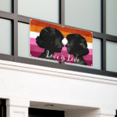 Lesbische Flagge mit zwei weiblichen Silhouetten Banner (Äußeres Gebäude)