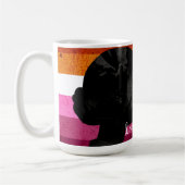 Lesbische Flagge mit zwei weiblichen Silhouetten Kaffeetasse (Links)