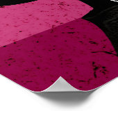 Lesbische Flagge mit zwei weiblichen Silhouetten Poster (Ecke)