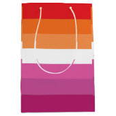 Lesbische Flagge Mittlere Geschenktüte (Vorderseite)