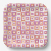 Lesbische Flagge Moderne Kunst Rotes Orange Rosa Pappteller (Vorderseite)