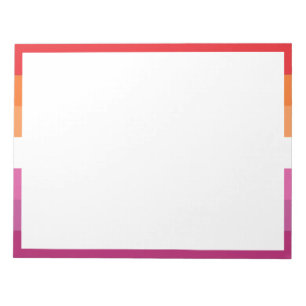 Lesbische Flagge Notizblock