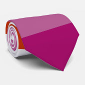 Lesbische Flagge Orange Pink Fuchsia Streifen LGBT Krawatte (Gerollt)