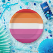Lesbische Flagge Pappteller (Party)