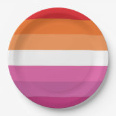 Lesbische Flagge Pappteller (Vorderseite)