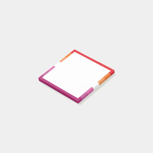 Lesbische Flagge Post-it Klebezettel (angewinkelt)