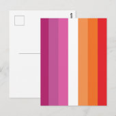 Lesbische Flagge Postkarte (Vorne/Hinten)