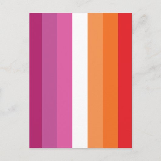Lesbische Flagge Postkarte (Vorderseite)
