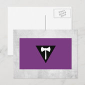 Lesbische Flagge Postkarte (Vorne/Hinten)