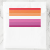 Lesbische Flagge Rechteckiger Aufkleber (Tasche)