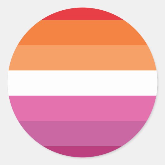 Lesbische Flagge Runder Aufkleber (Vorderseite)