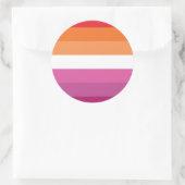 Lesbische Flagge Runder Aufkleber (Tasche)