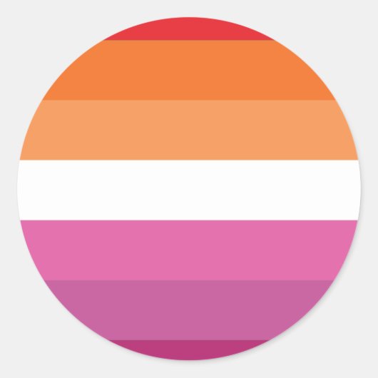 Lesbische Flagge Runder Aufkleber (Vorderseite)