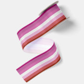 Lesbische Flagge Satinband (Rückseite)