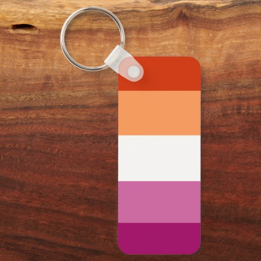 Lesbische Flagge Schlüsselanhänger (Vorderseite)