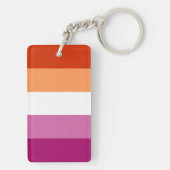 Lesbische Flagge Schlüsselanhänger (Rückseite)