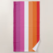 Lesbische Flagge Strandtuch (Vorderseite)