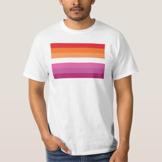 Lesbische Flagge T-Shirt (Vorderseite)