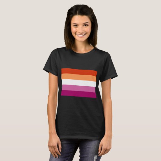 Lesbische Flagge T-Shirt (Vorne ganz)