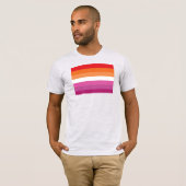Lesbische Flagge T-Shirt (Vorne ganz)