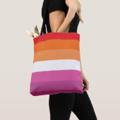 Lesbische Flagge Tasche (Von Nahem)