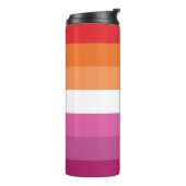 Lesbische Flagge Thermosbecher (Nach links gedreht)