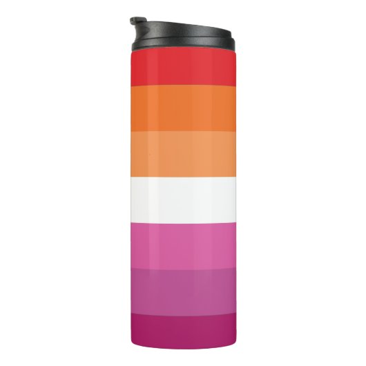 Lesbische Flagge Thermosbecher (Nach rechts gedreht)