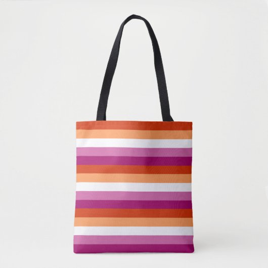 Lesbische Flagge Tote Bag Tasche (Vorderseite)