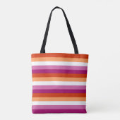Lesbische Flagge Tote Bag Tasche (Rückseite)