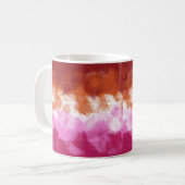 Lesbische Flaggenfarben Kaffeetasse (Vorderseite Links)