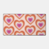 Lesbische Flaggenfarben mit verschwommenem Herz Schreibtischunterlage (Vorderseite)