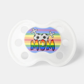 Lesbische Fußball-Mama (mit Regenbogen) Schnuller