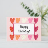 Lesbische Geburtstagskarte Dankeskarte (Stehend Vorderseite)