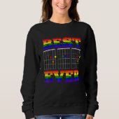Lesbische Gitarre Bester Vater je Lgbt Gay Pride D Sweatshirt (Vorderseite)