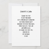 Lesbische gleichgeschlechtliche Ehe Coole Katzen H Einladung (Rückseite)