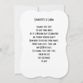 Lesbische gleichgeschlechtliche Ehe Coole Katzen H Einladung (Rückseite)