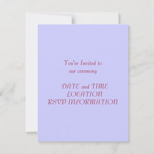 Lesbische Heiratsherzen Einladung (Rückseite)