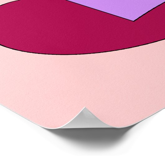 Lesbische Heiratsherzen Poster (Ecke)