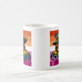 Lesbische Hexe in Regenbogenfarben Kaffeetasse (Mittel)