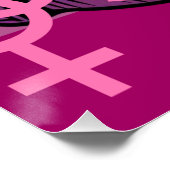 Lesbische Hexe in Regenbogenfarben Poster (Ecke)