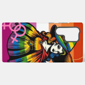 Lesbische Hexe in Regenbogenfarben Samsung Galaxy Hülle (Rückseite (Horizontal))