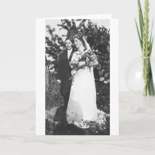 Lesbische Hochzeit circa 1920 Karte (Vorderseite)